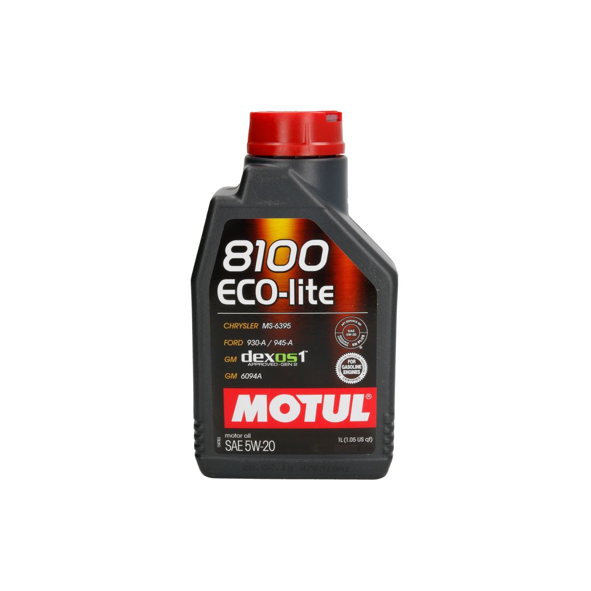 Huile moteur MOTUL 109102 8100 Eco-Lite 5W20 1L