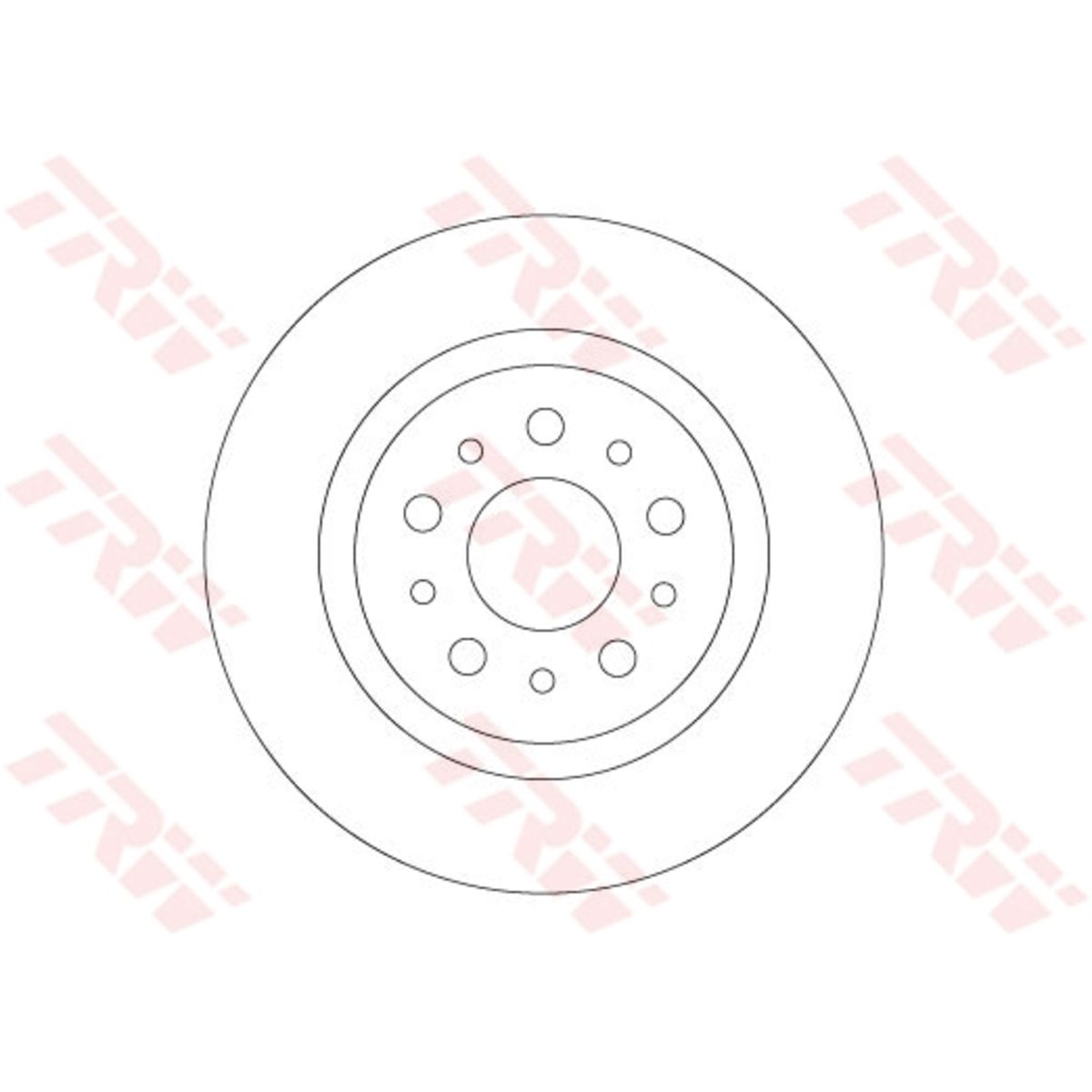 Bremsscheibe TRW DF6714 hinten, voll, 1 Stück