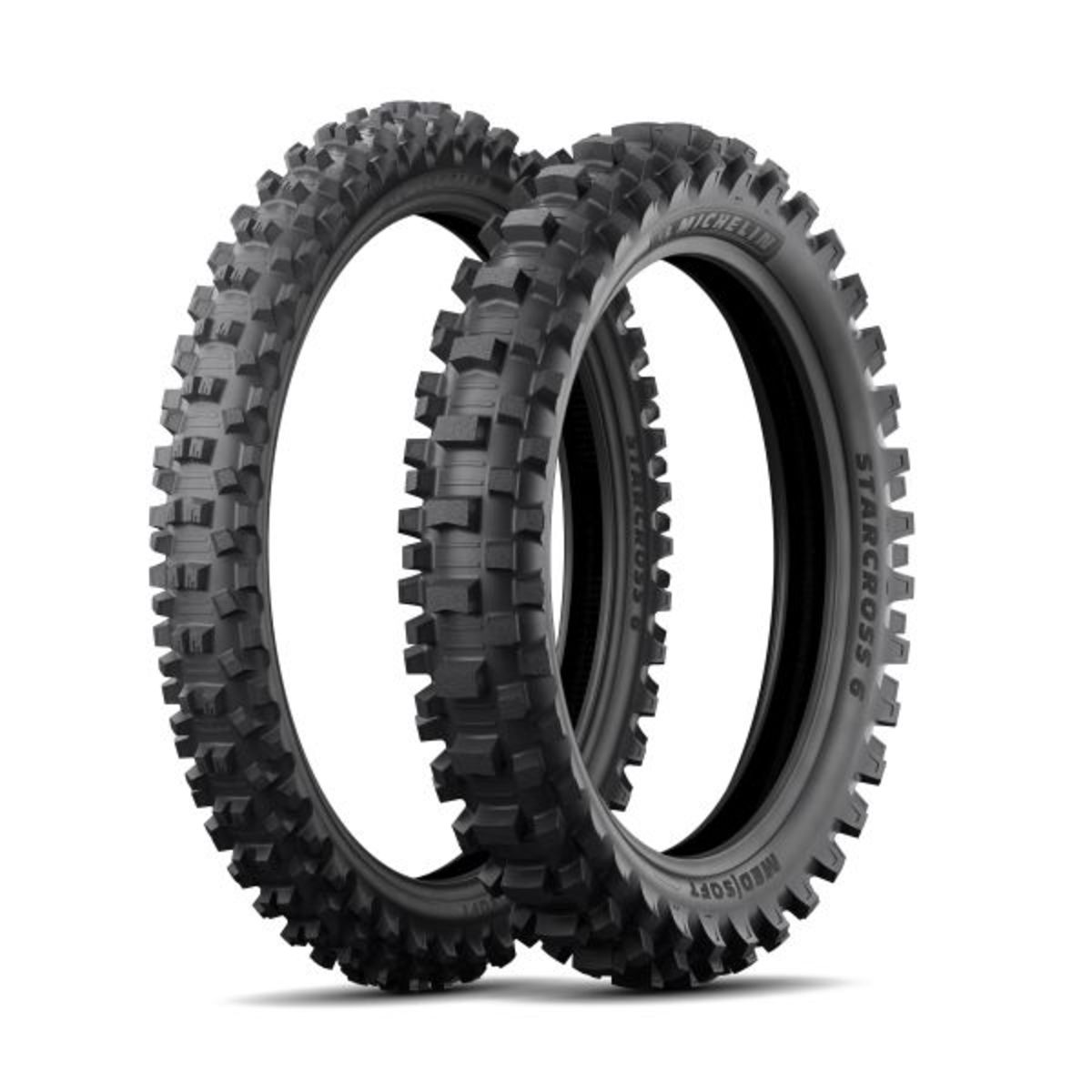 MICHELIN STARCROSS 6 MEDIUM SOFT 100/90-19 M57 TT, Pneu moto Arrière