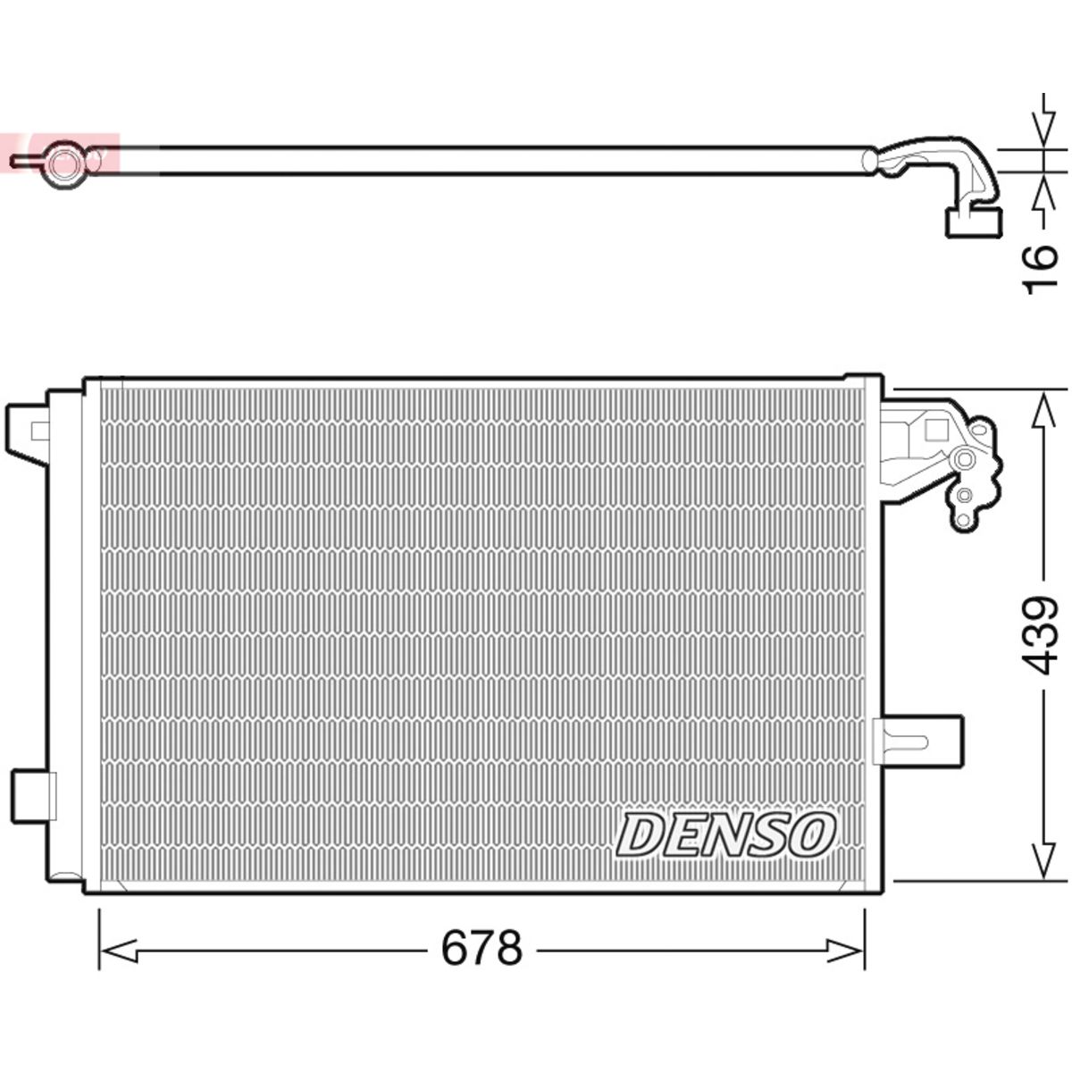 Kondensator, Klimaanlage DENSO DCN32063