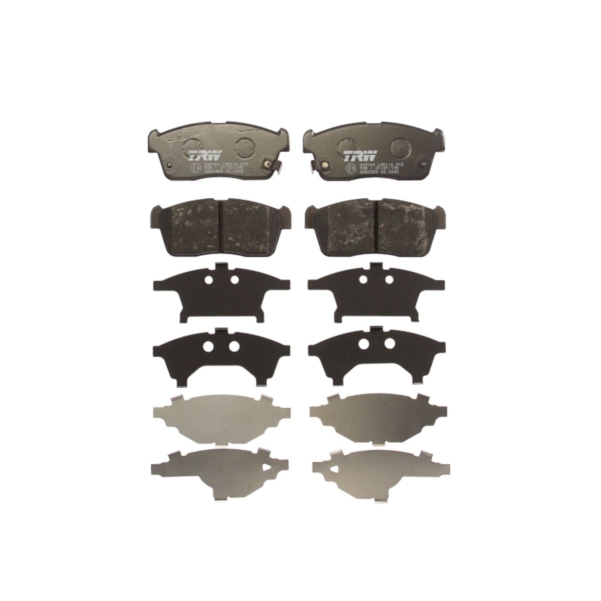 Trw Set Di Pastiglie Freno Gdb3359, Anteriore