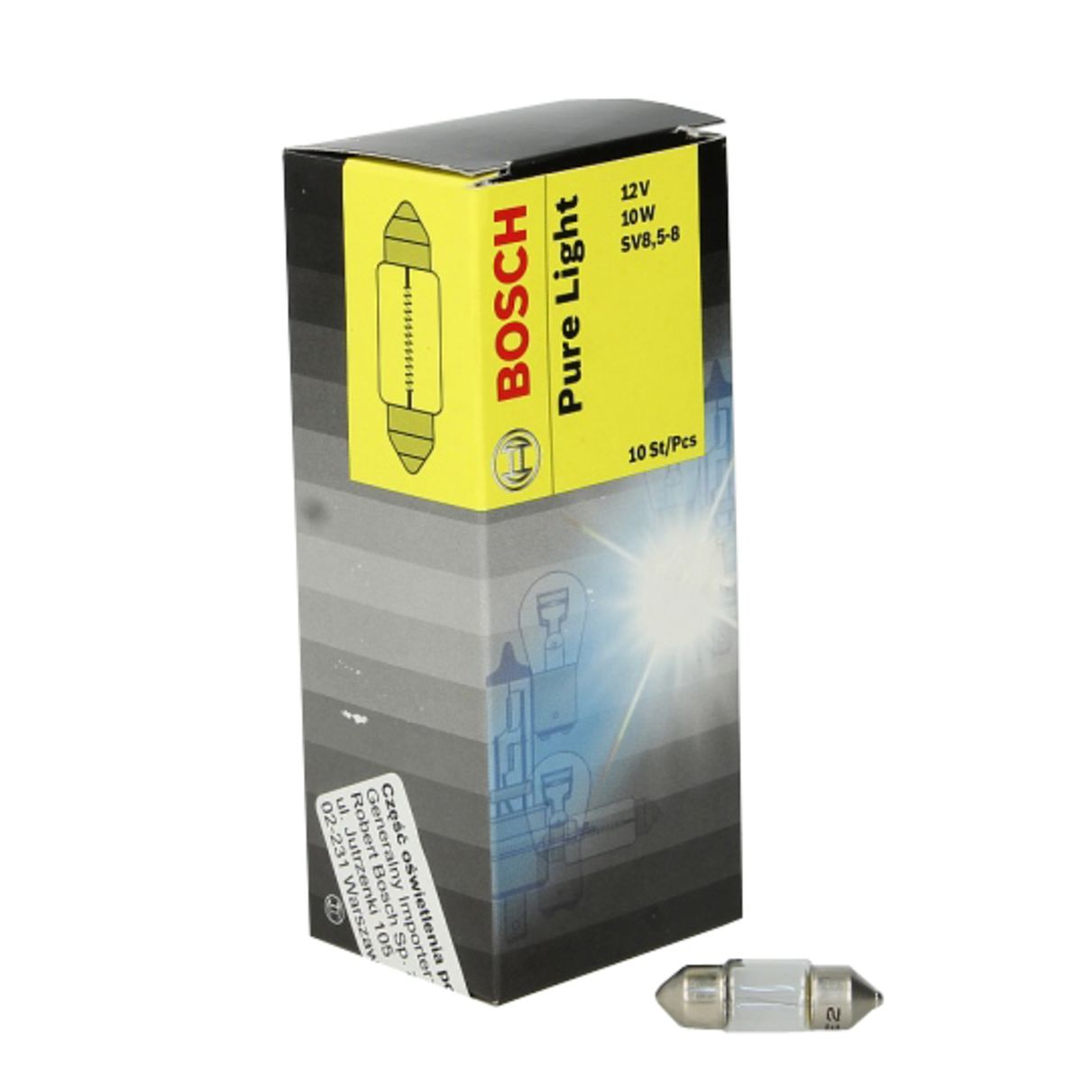 Image of P27/7w lamp  C10W Pure Light 12V, 10W