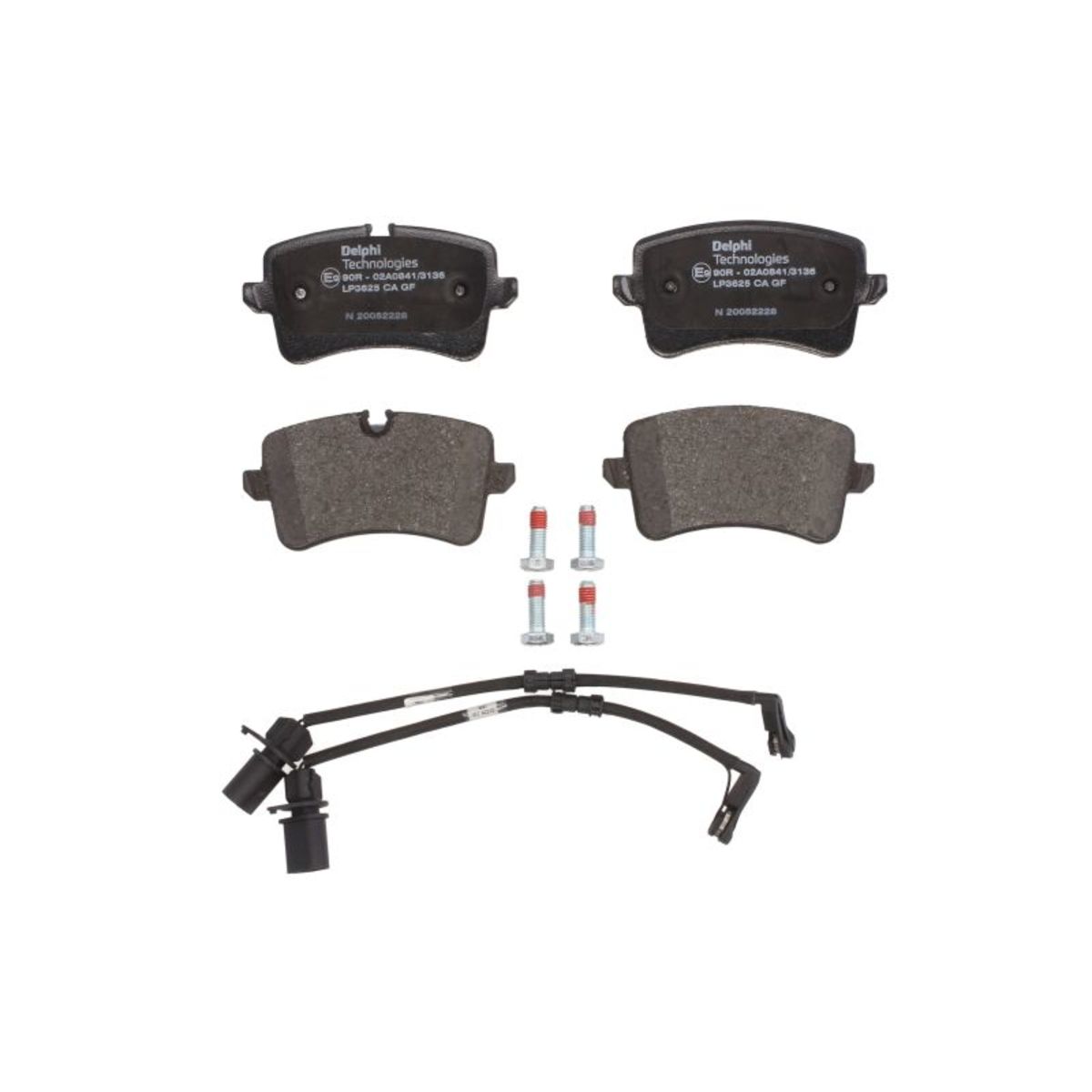 Set di pastiglie freno DELPHI LP3625, posteriore