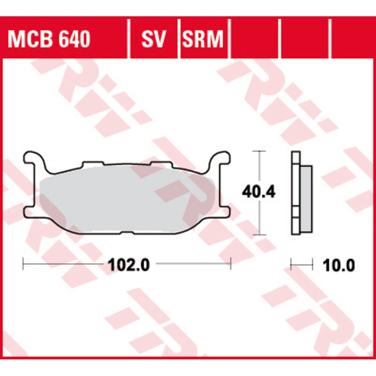 Bremsbelagsatz, ohne Straßenzulassung TRW MOTO MCB640SRM