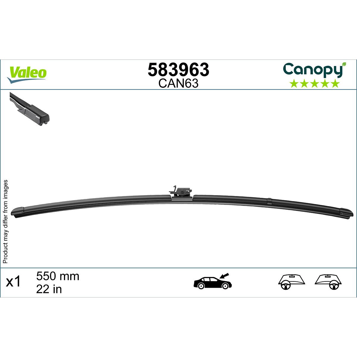 Image of Wisserblad  Canopy , 550mm, Voor, 1 Stuk