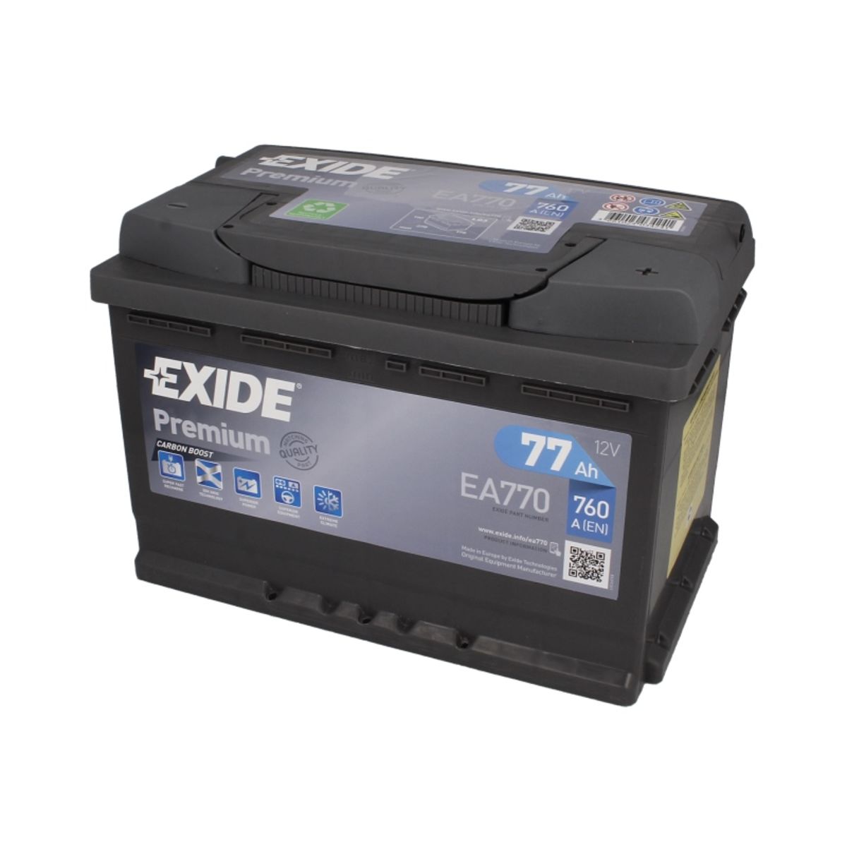 Аккумулятор exide premium ea770