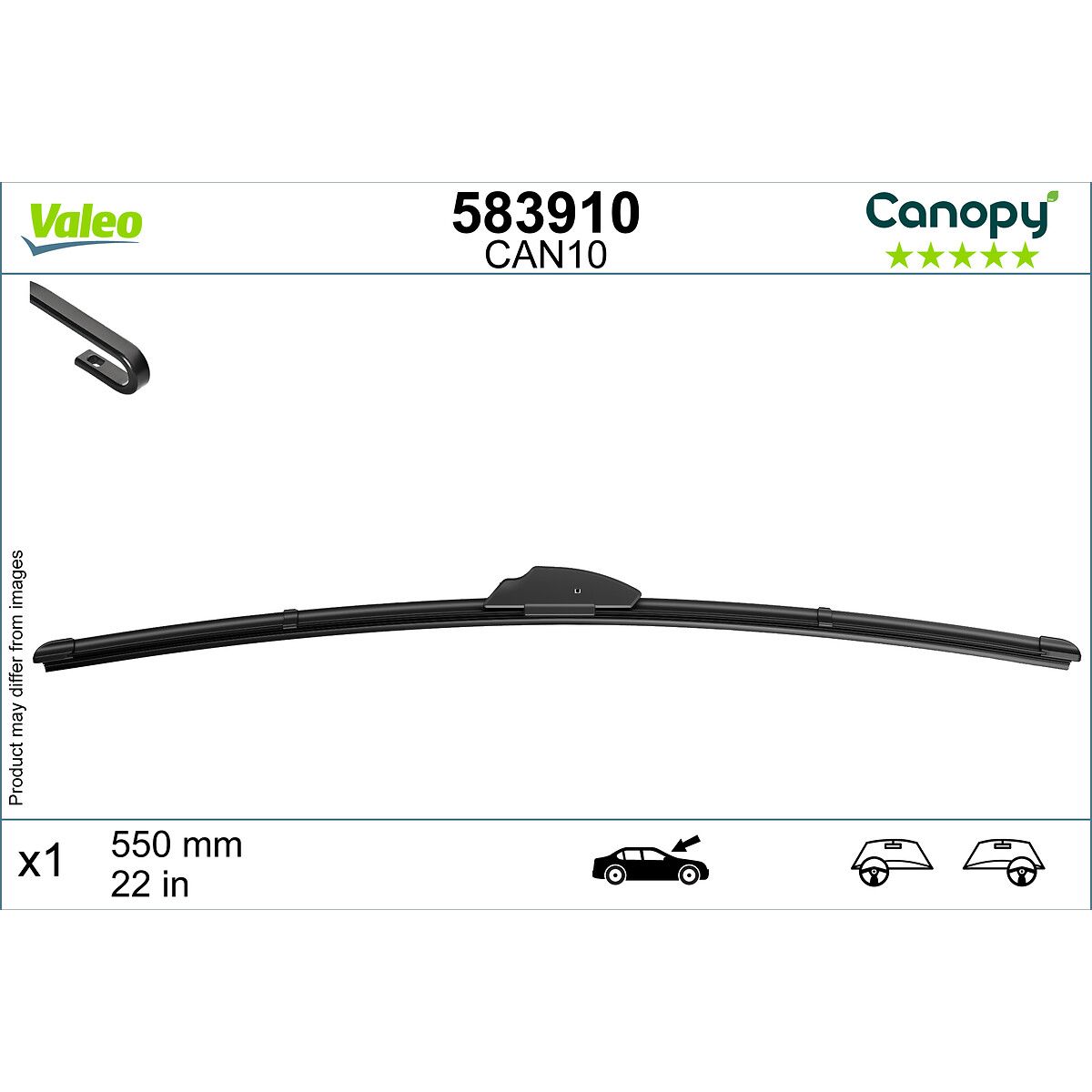 Wisserblad  Canopy , 550mm, Voor, 1 Stuk