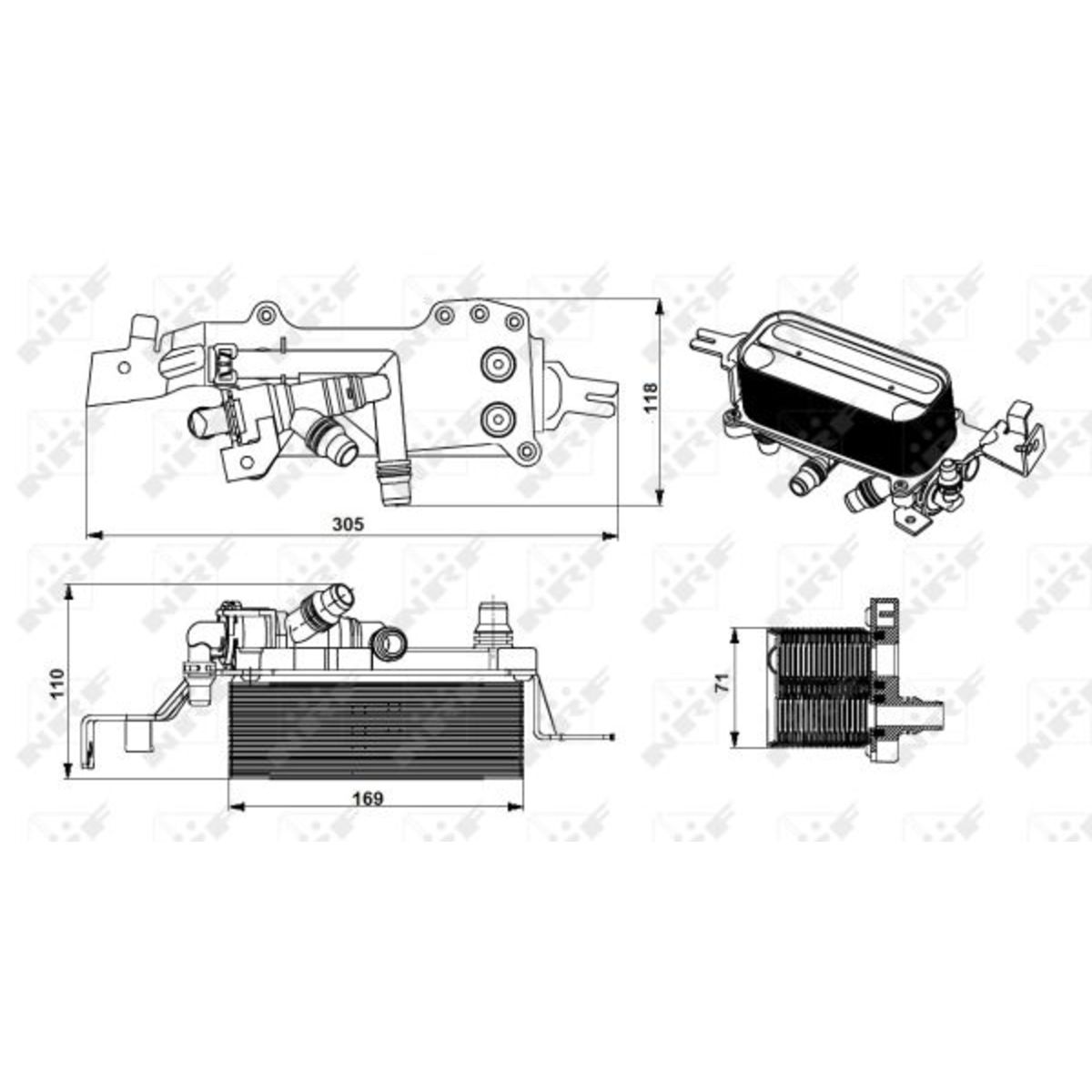 Olie radiator, automatische versnellingsbak