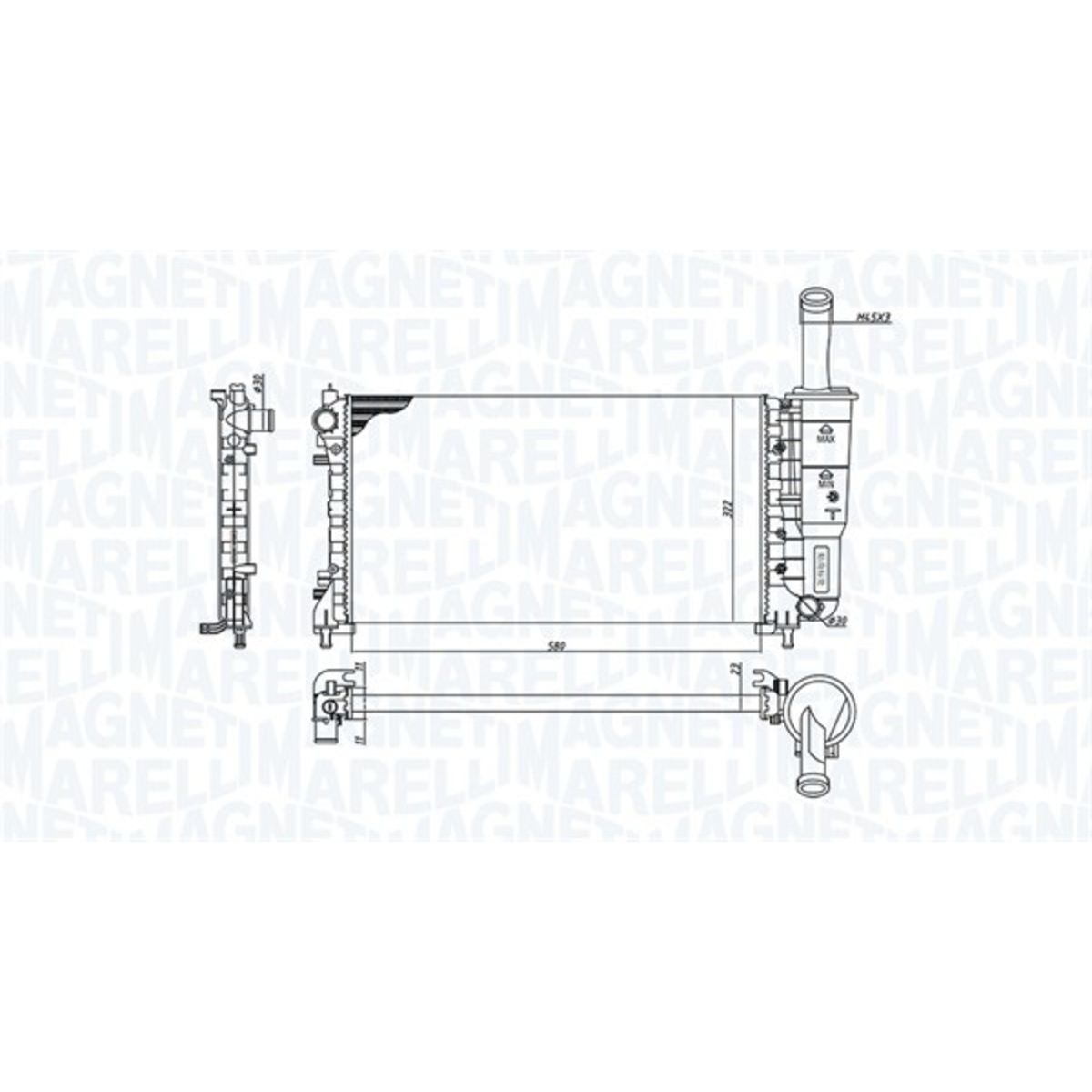 Magneti Marelli Radiator, Motorkoeling 350213194200