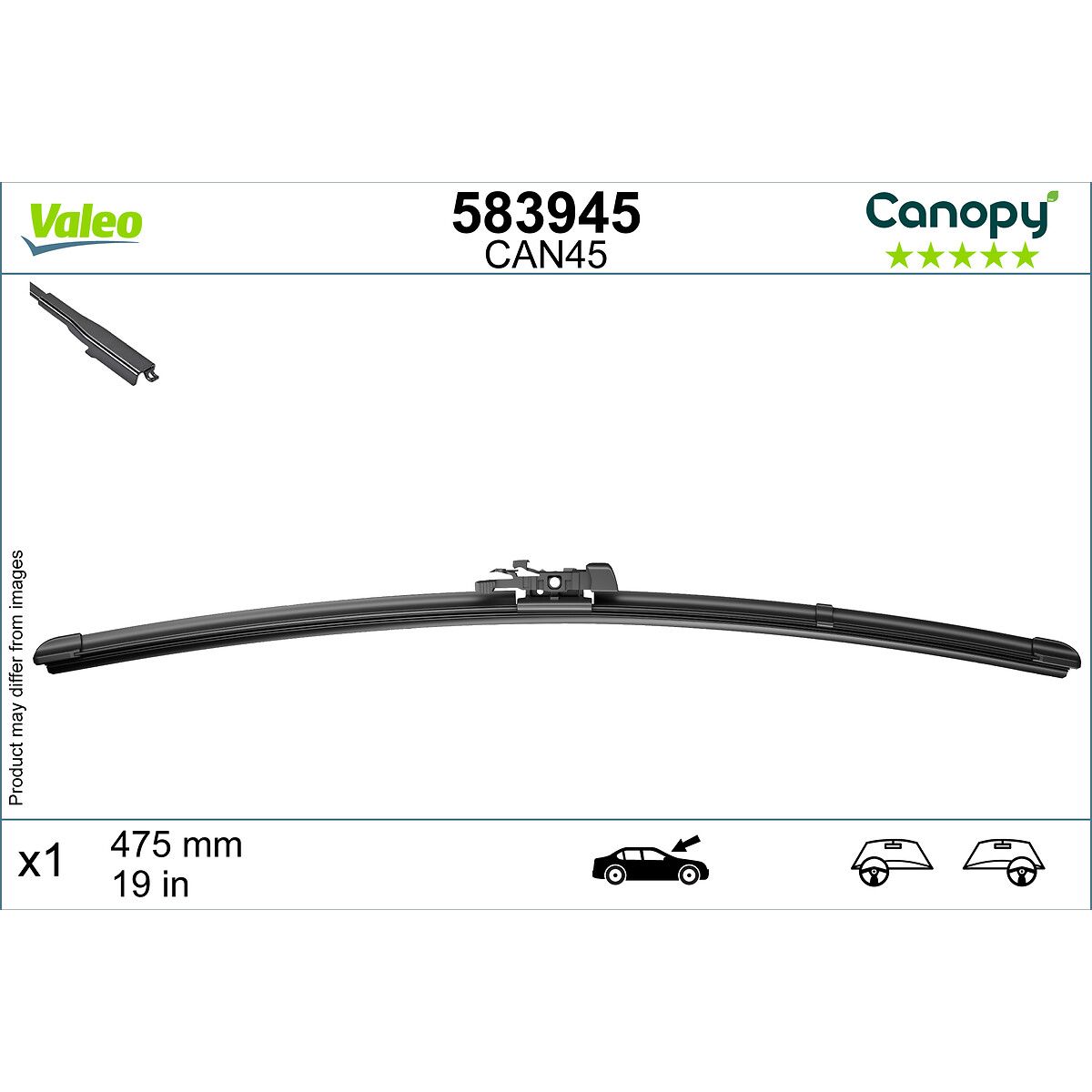 Image of Wisserblad  Canopy , 475mm, Voor, 1 Stuk