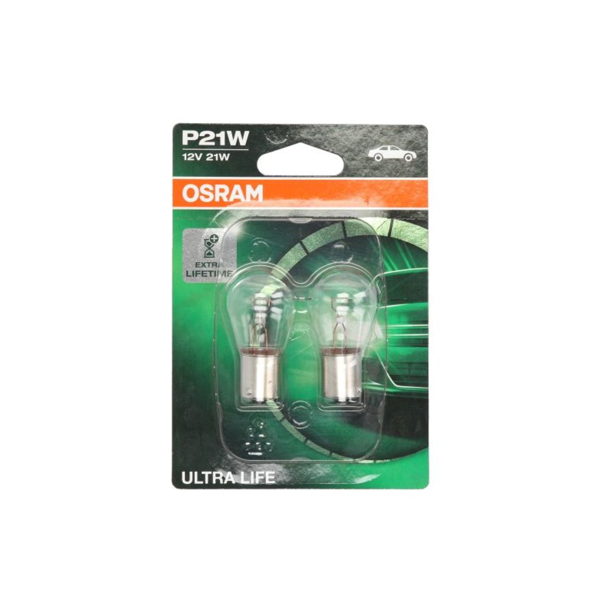 Ampoule secondaire OSRAM P21W Ultra Life 12V/21W, 2 pièce