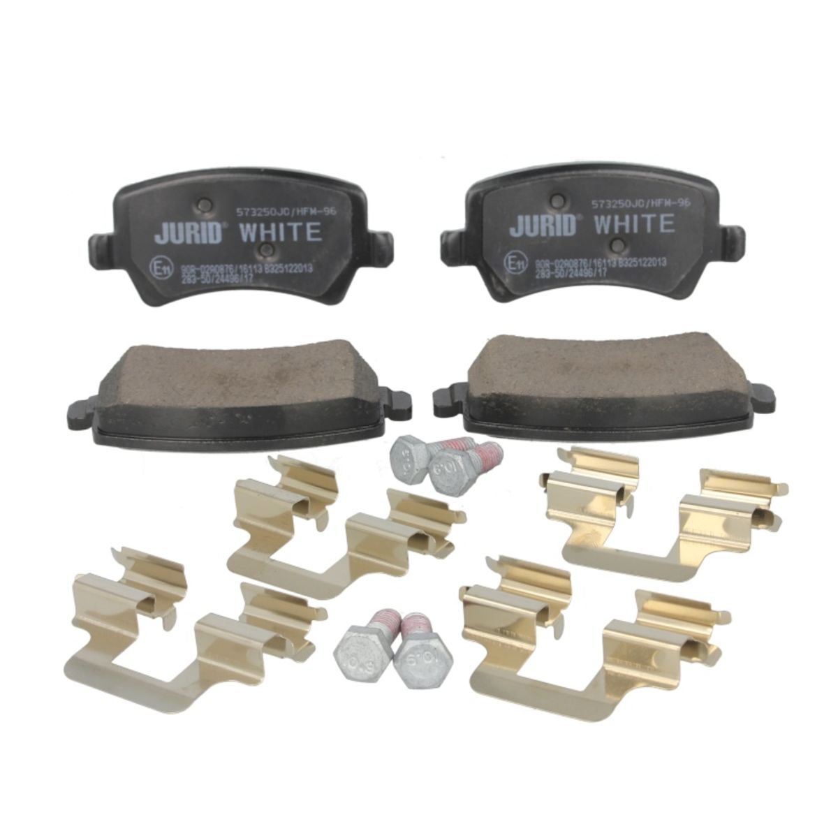 Bremsbelagsatz JURID WHITE 573250JC, Hinten, Keramik