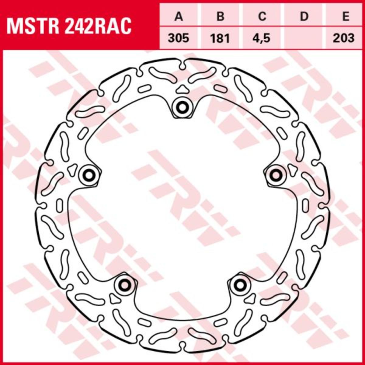 Bremsscheibe TRW MSTR242RAC, 1 Stück