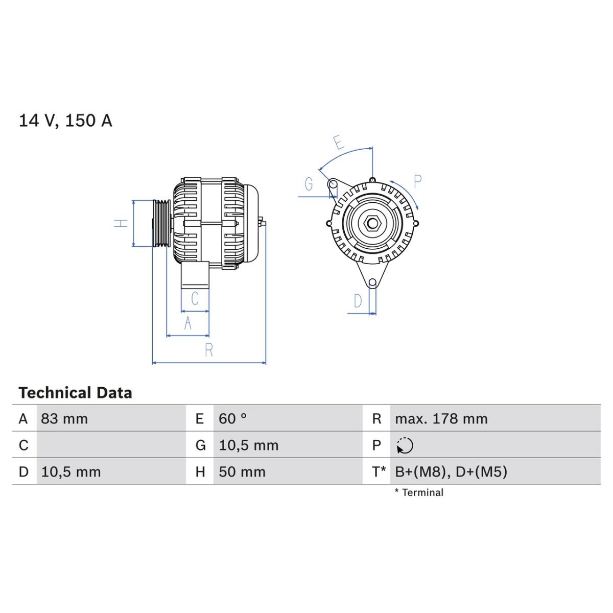Bosch Alternateur 0 986 041 520