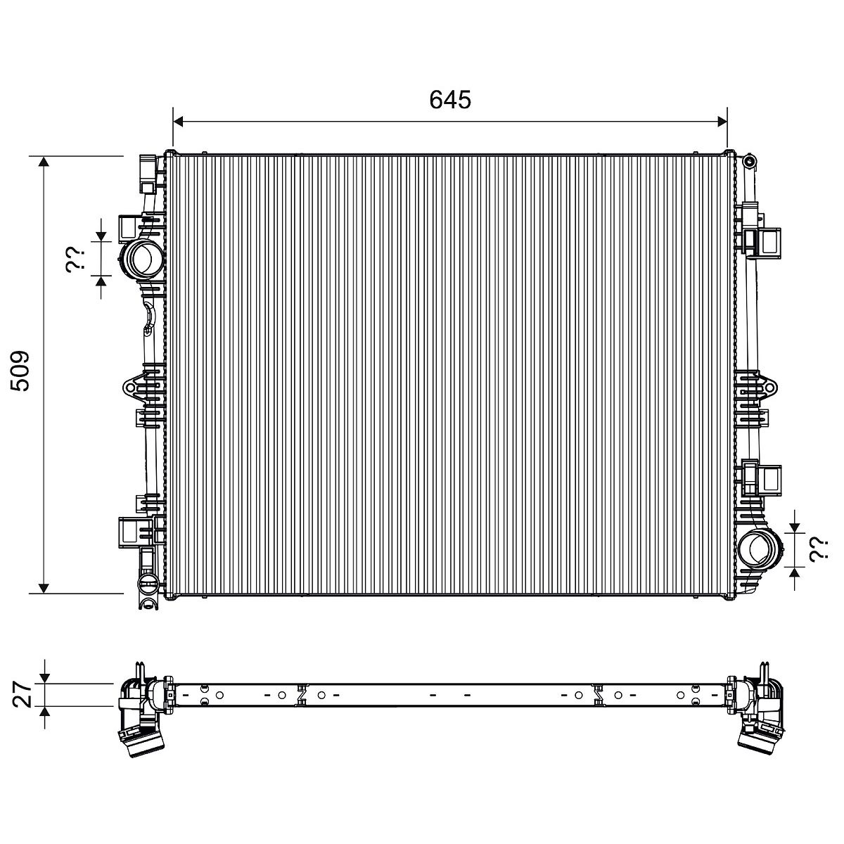 Motorkühler VALEO VAL701698
