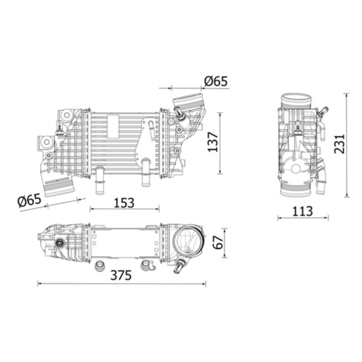 Image of Intercooler, inlaatluchtRadiator