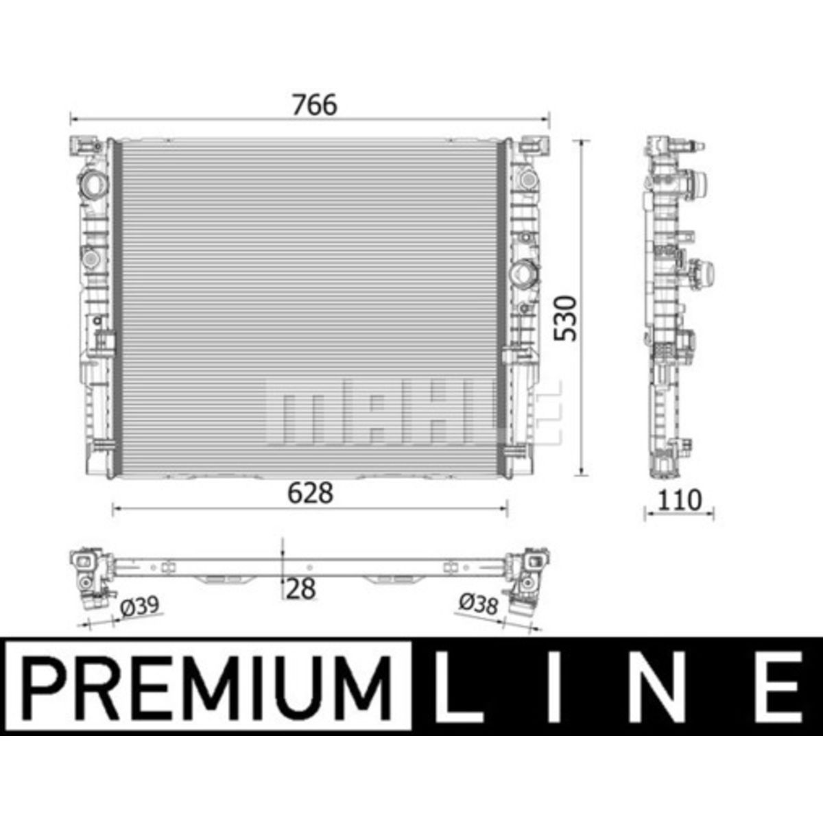 Radiatore, raffreddamento motore MAHLE CR 2215 000P