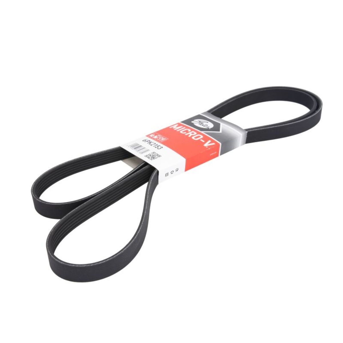 Nero Cinghia Poly-V Gates 6Pk2153