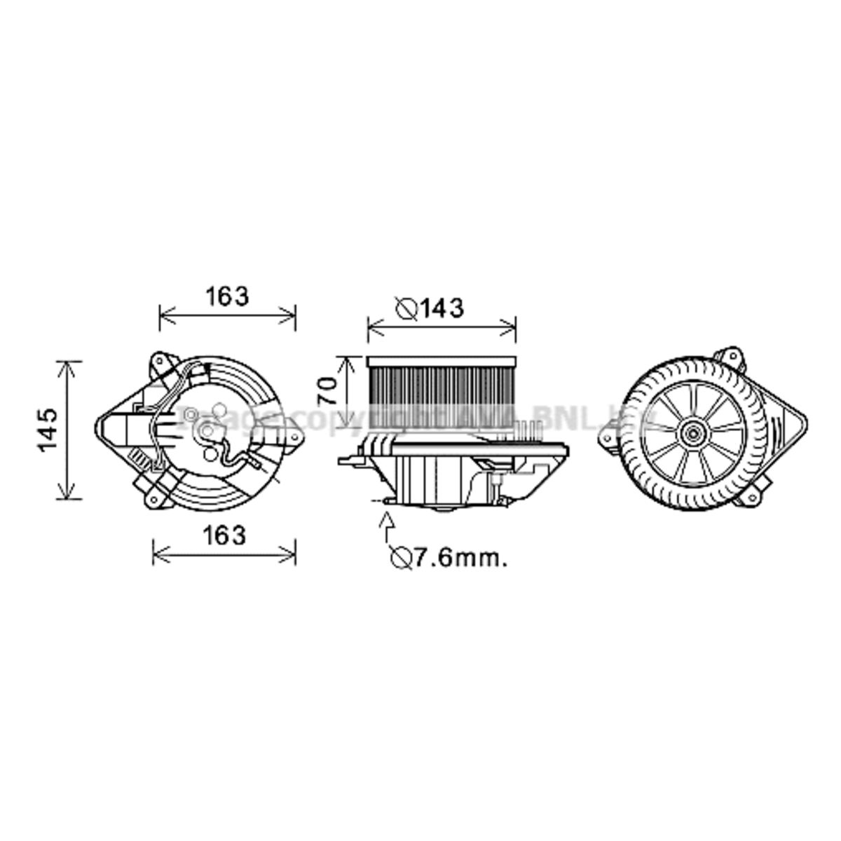 Image of Elektromotor, interieurventilator