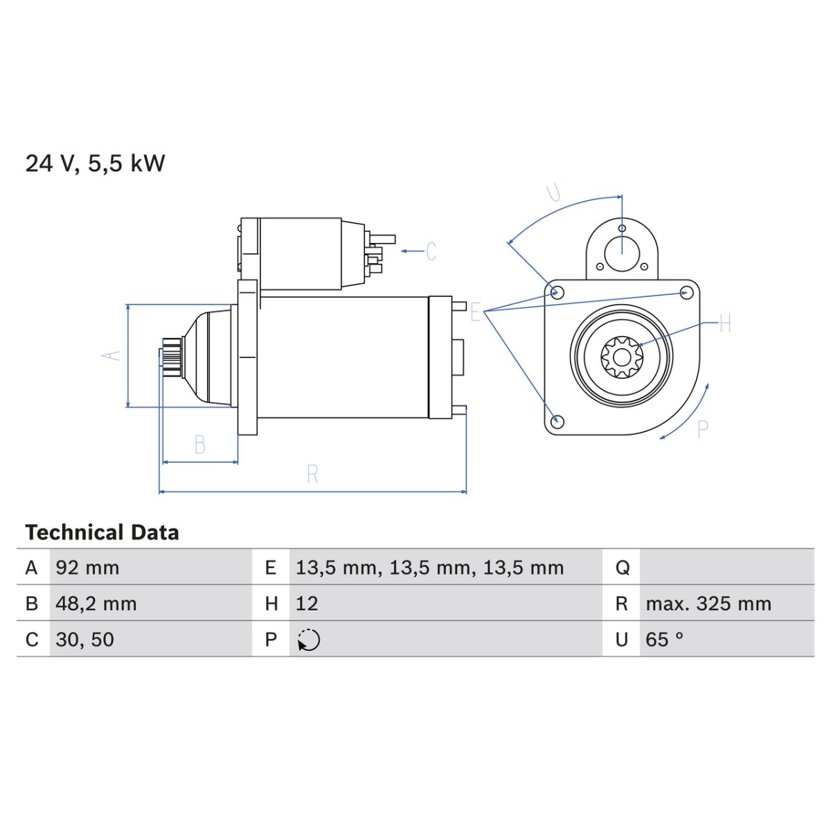 Bosch Démarreur 0 986 021 480