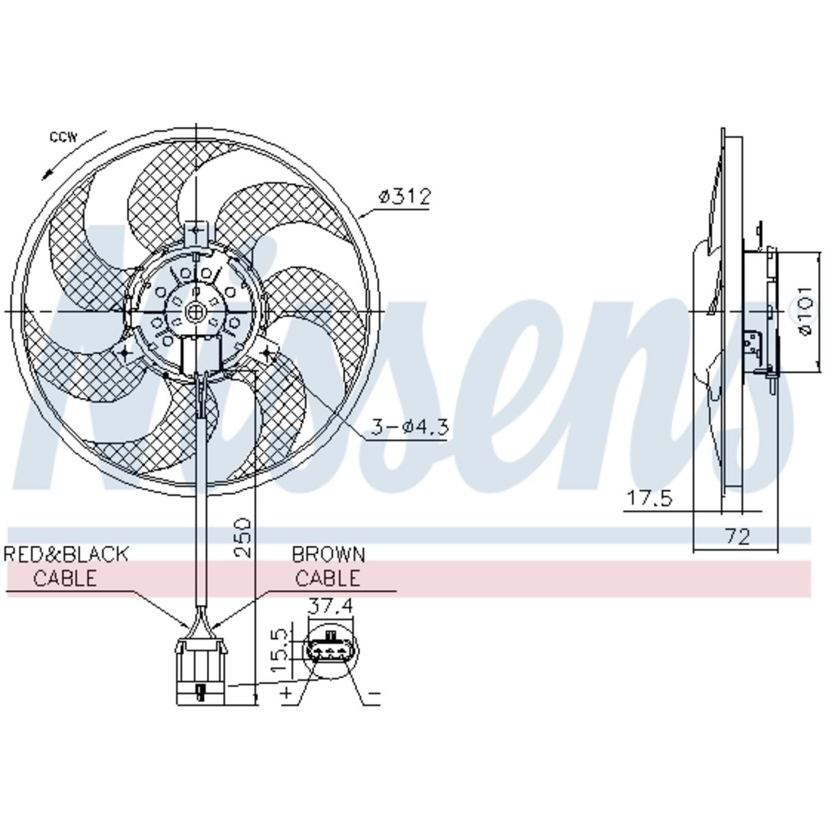 Nissens Ventola, Raffreddamento Motore 850072
