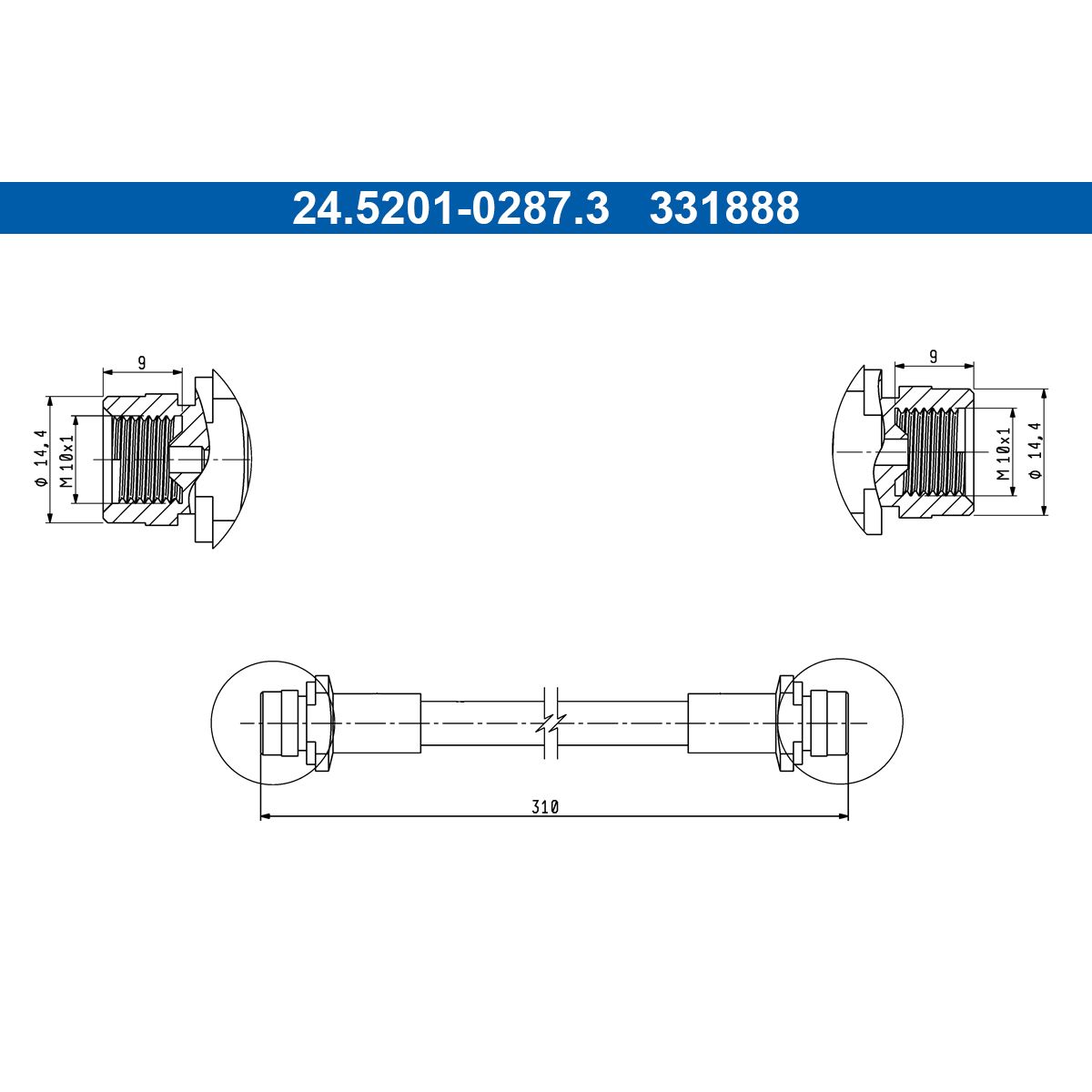 Bremsschlauch ATE 24.5201-0287.3