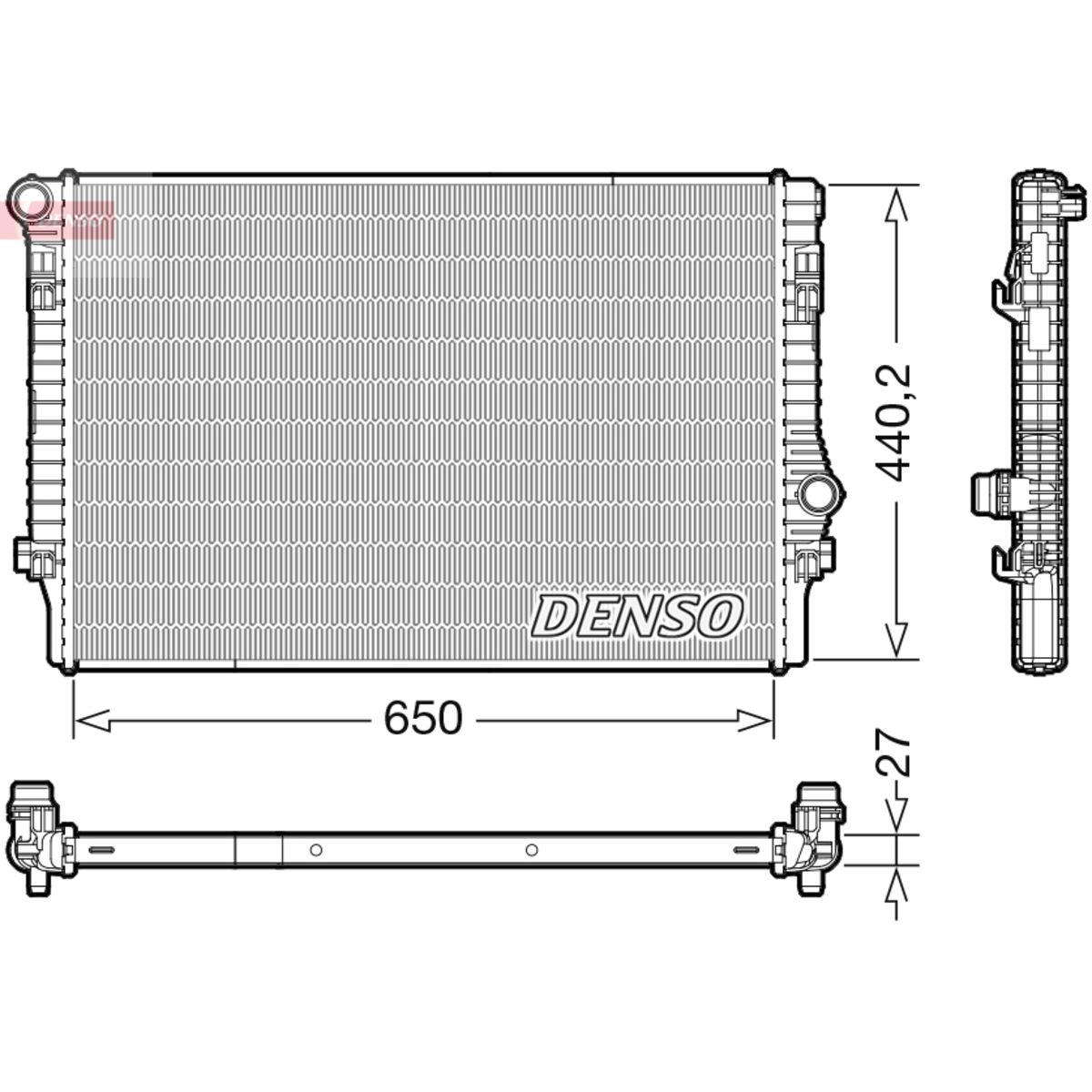 Denso Radiateur, Refroidissement Moteur Drm32049
