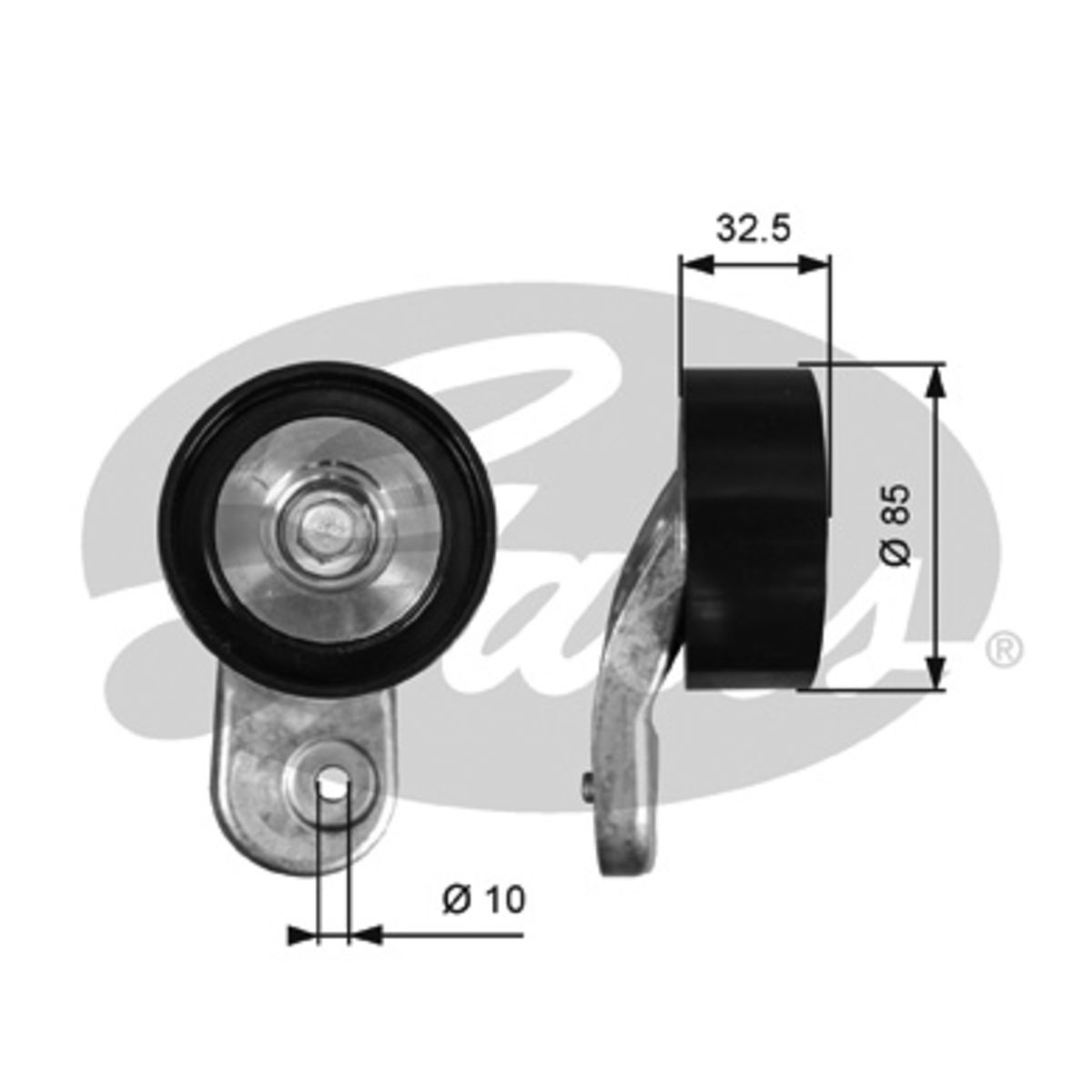 Image of Spanrol/geleiderpoelie, V-riem FleetRunner
