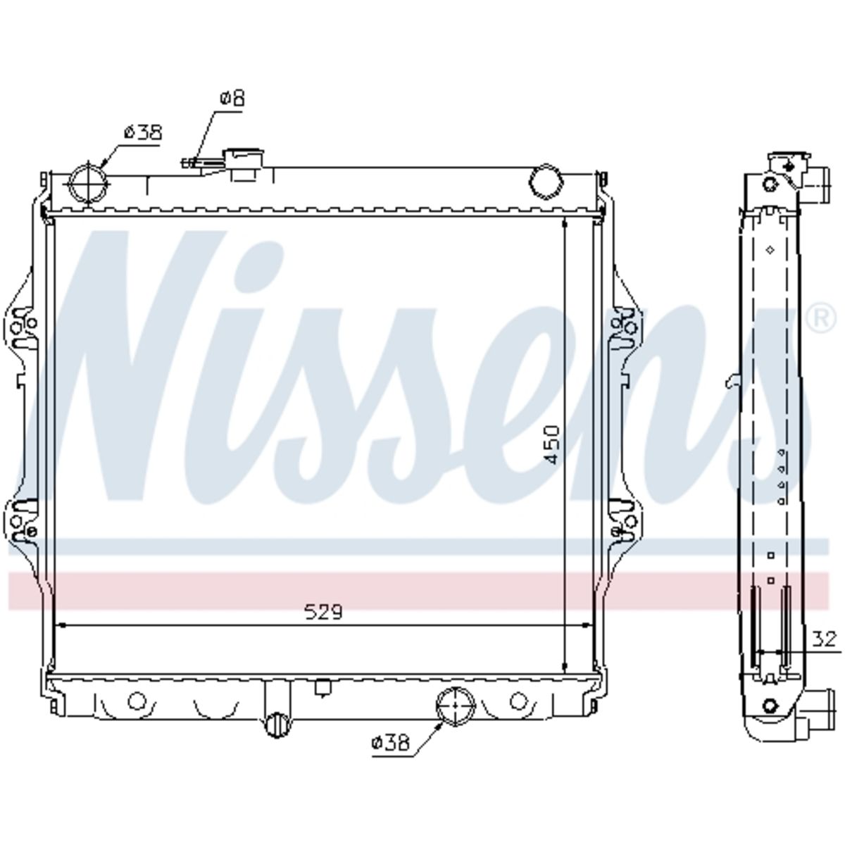 Radiator, motorkoeling