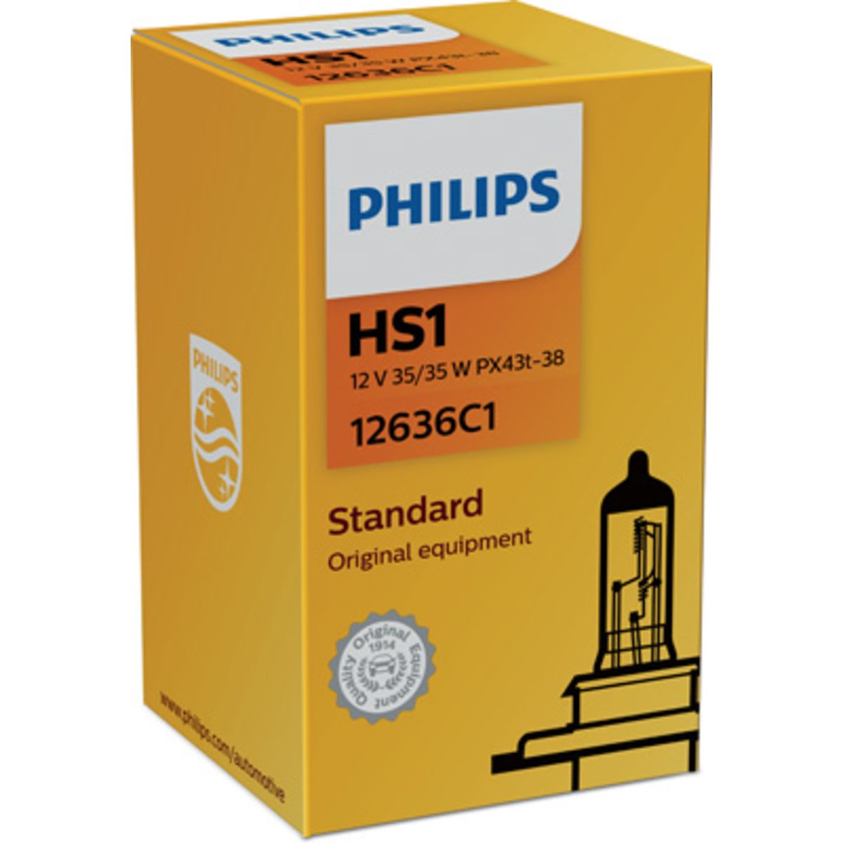 Lampada a incandescenza PHILIPS HS1 Vision Moto 12V, 35W, 1 Pezzo