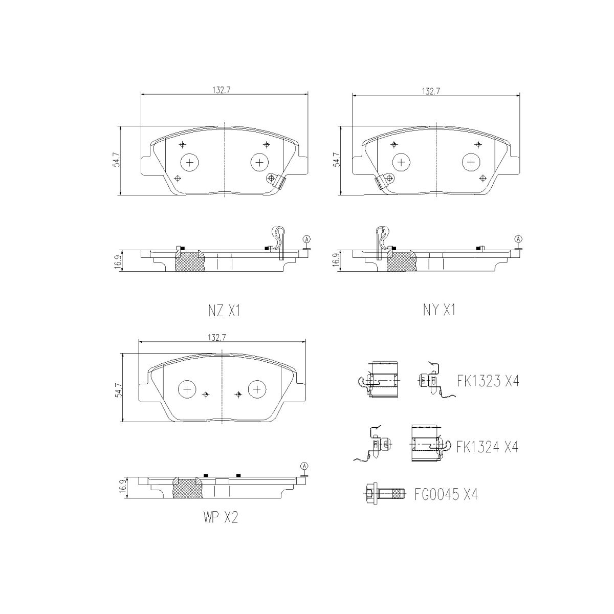 Bremsbelagsatz BREMBO P 06 126