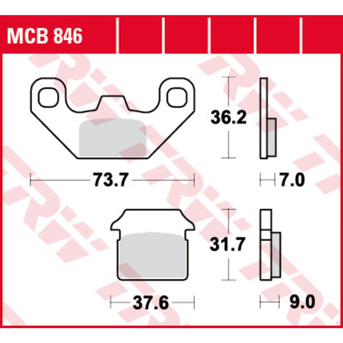 Set di pastiglie freno TRW MCB846