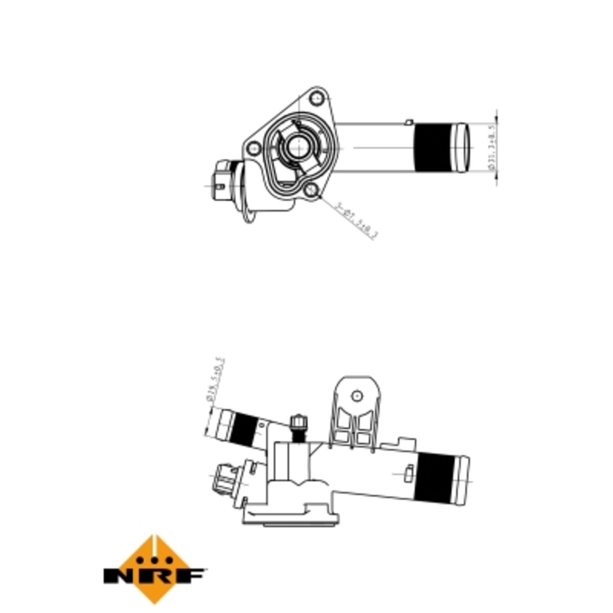 Nrf Thermostaat, koelvloeistof EASY FIT  725056