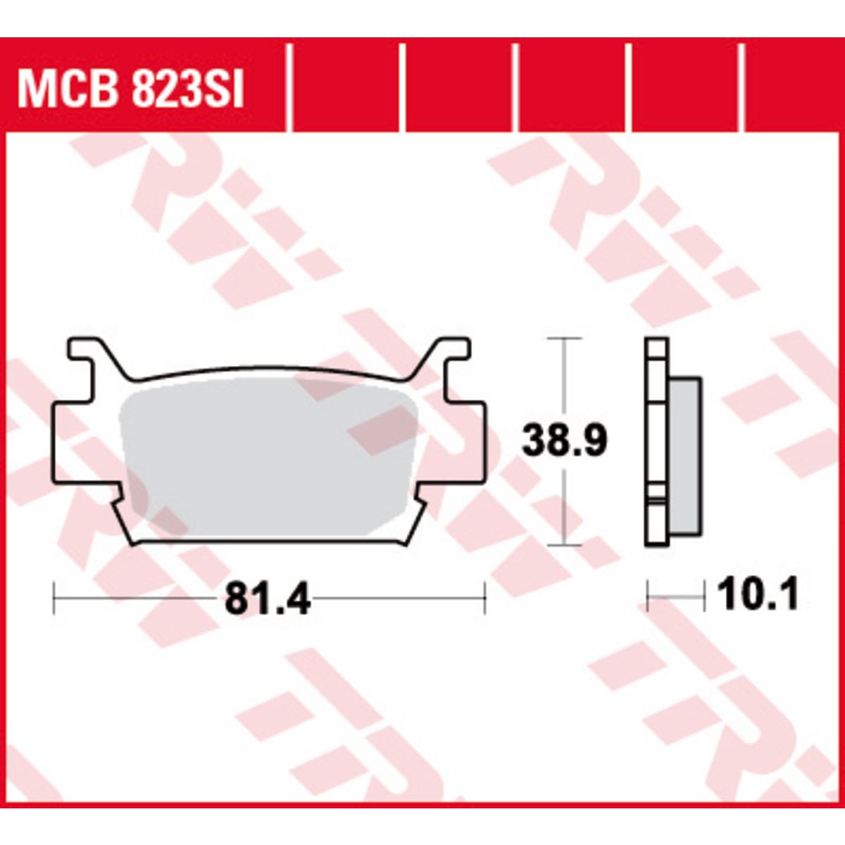 Bremsbelagsatz, ohne Straßenzulassung TRW MOTO MCB823SI