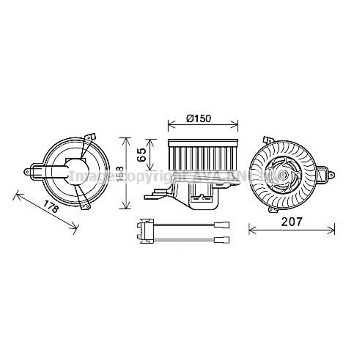 Image of Elektromotor, interieurventilator