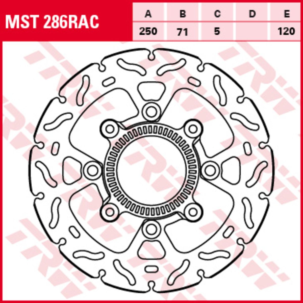 Bremsscheibe TRW MST286RAC, 1 Stück