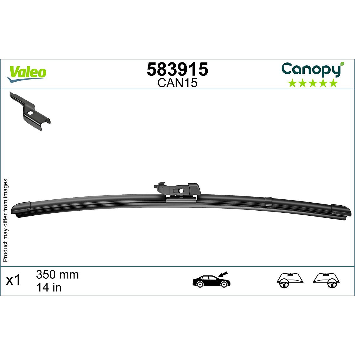 Wisserblad  Canopy , 350mm, Voor, 1 Stuk