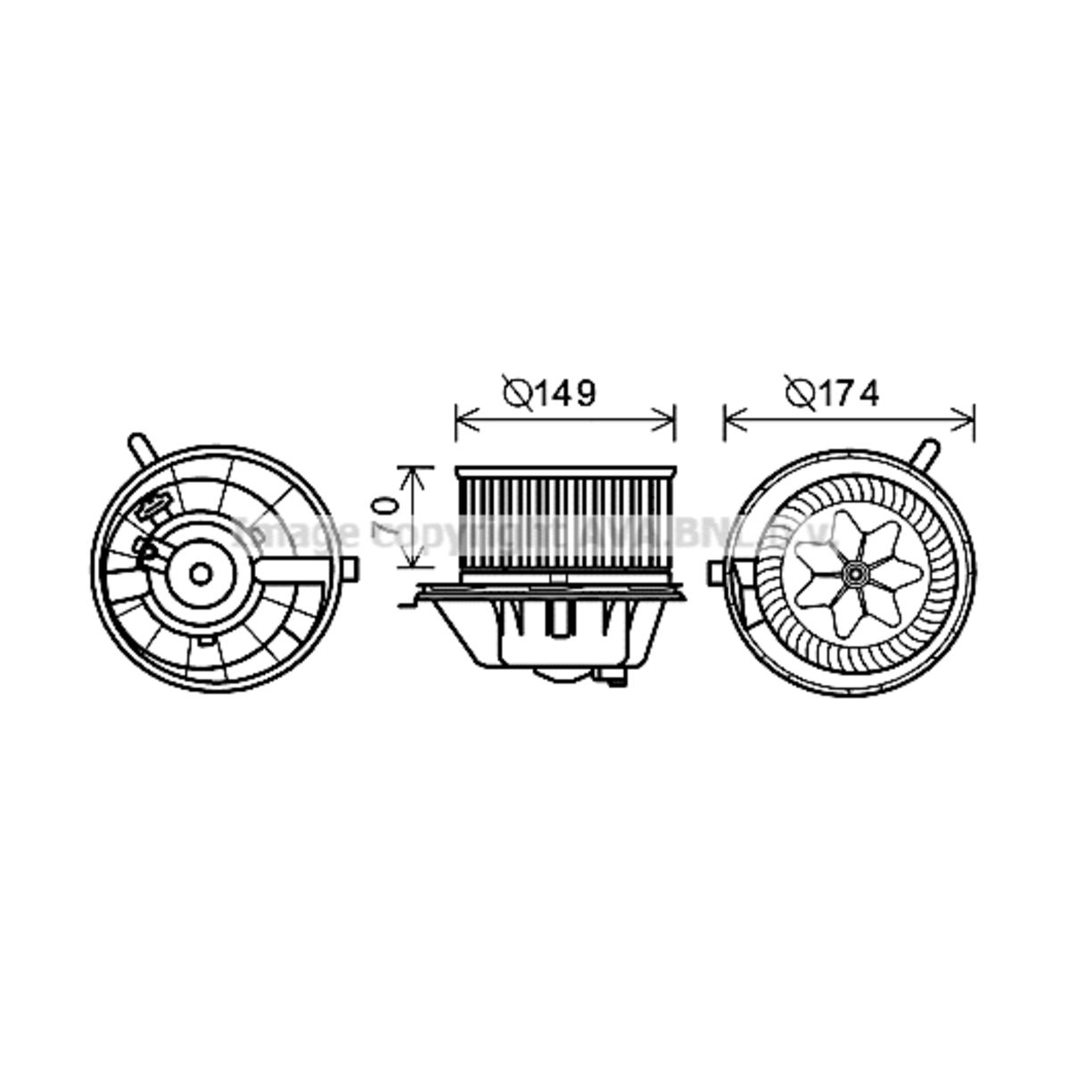 Image of Elektromotor, interieurventilator