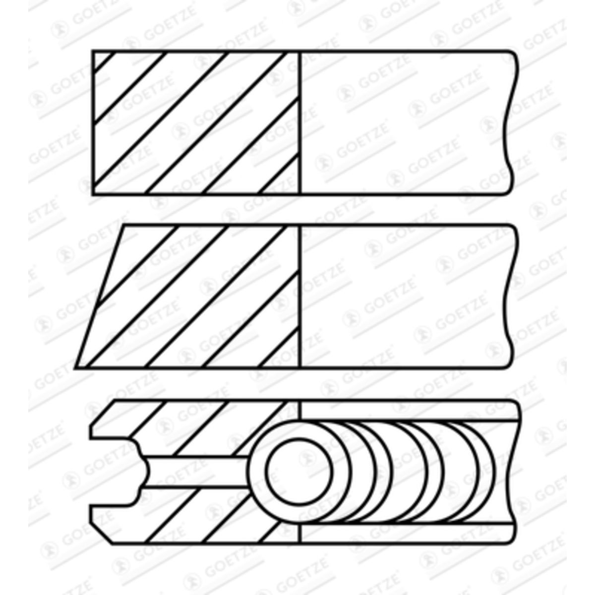 Set di anelli per pistoni GOETZE 08-421800-30
