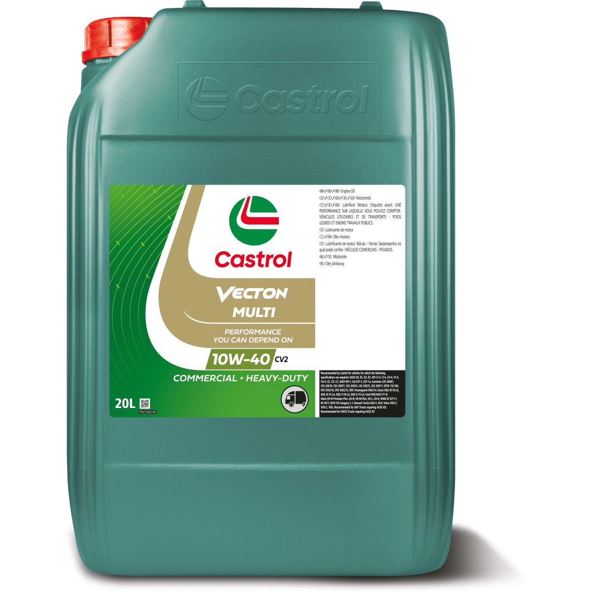 Motoröl CASTROL 161D6C VECTON MULTI CV2 10W40 20L