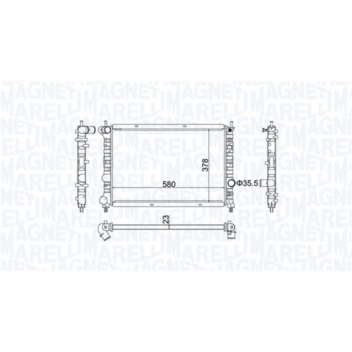 Magneti Marelli Radiator, Motorkoeling 350213192100