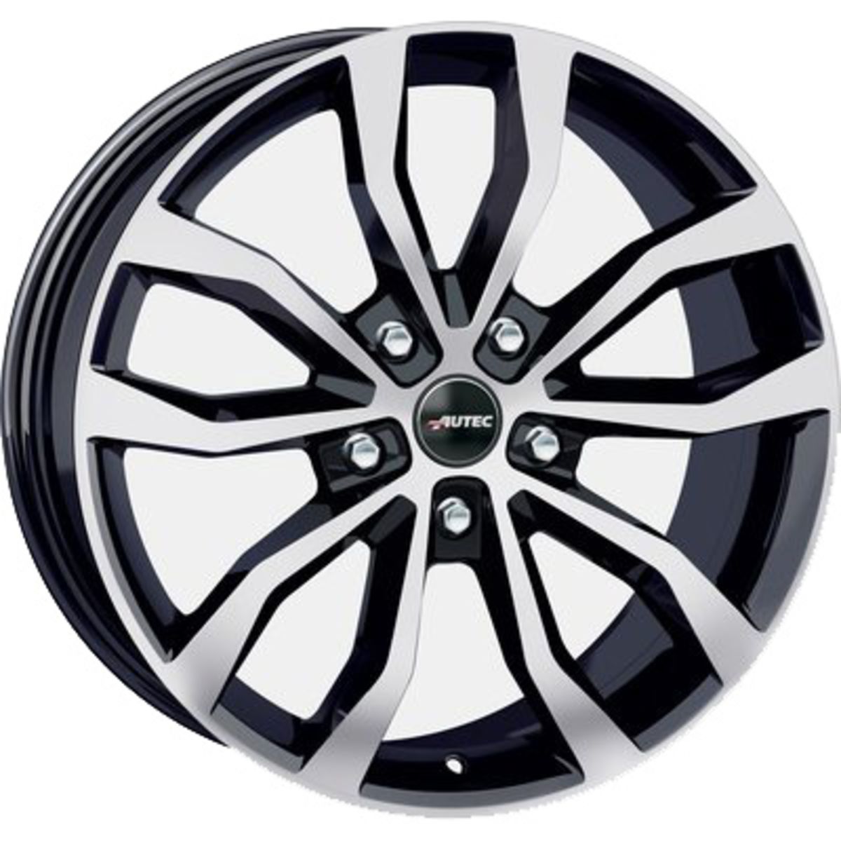 Image of Aluminium velg 18 inch  UTECA 5x114,3 8J ET35, Kleur Zwart Gepolijst