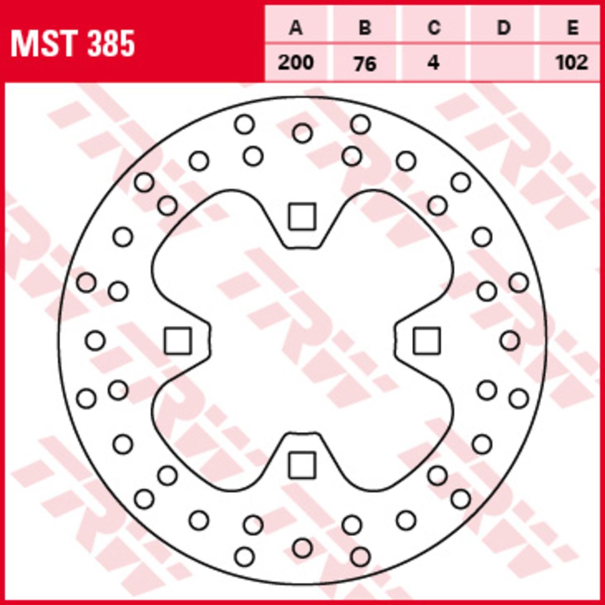 Disco freno TRW MST385, 1 Pezzo
