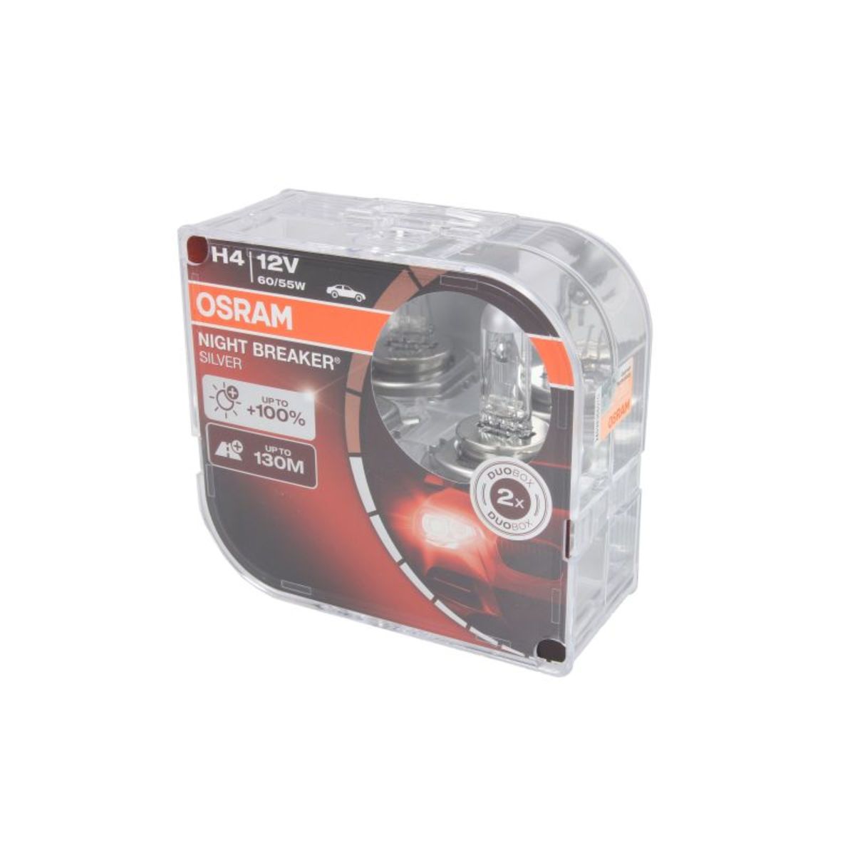 Ampoule halogène OSRAM H4 Night Breaker Silver 12V/60/55W, 2 pièce