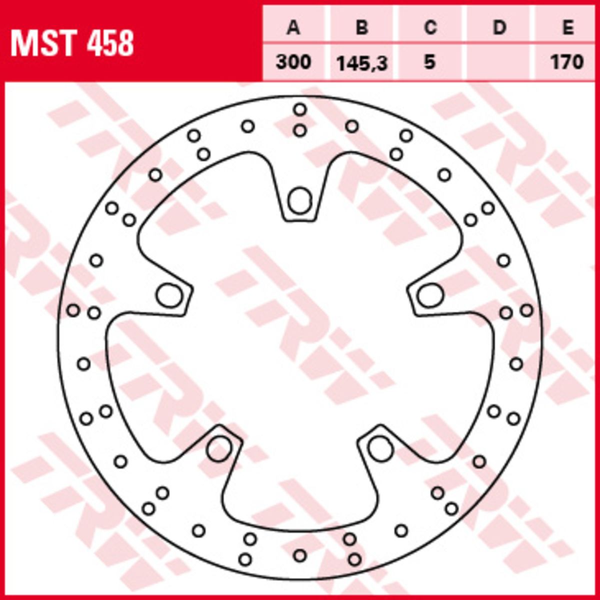 Disque de frein TRW MST458, 1 pièce