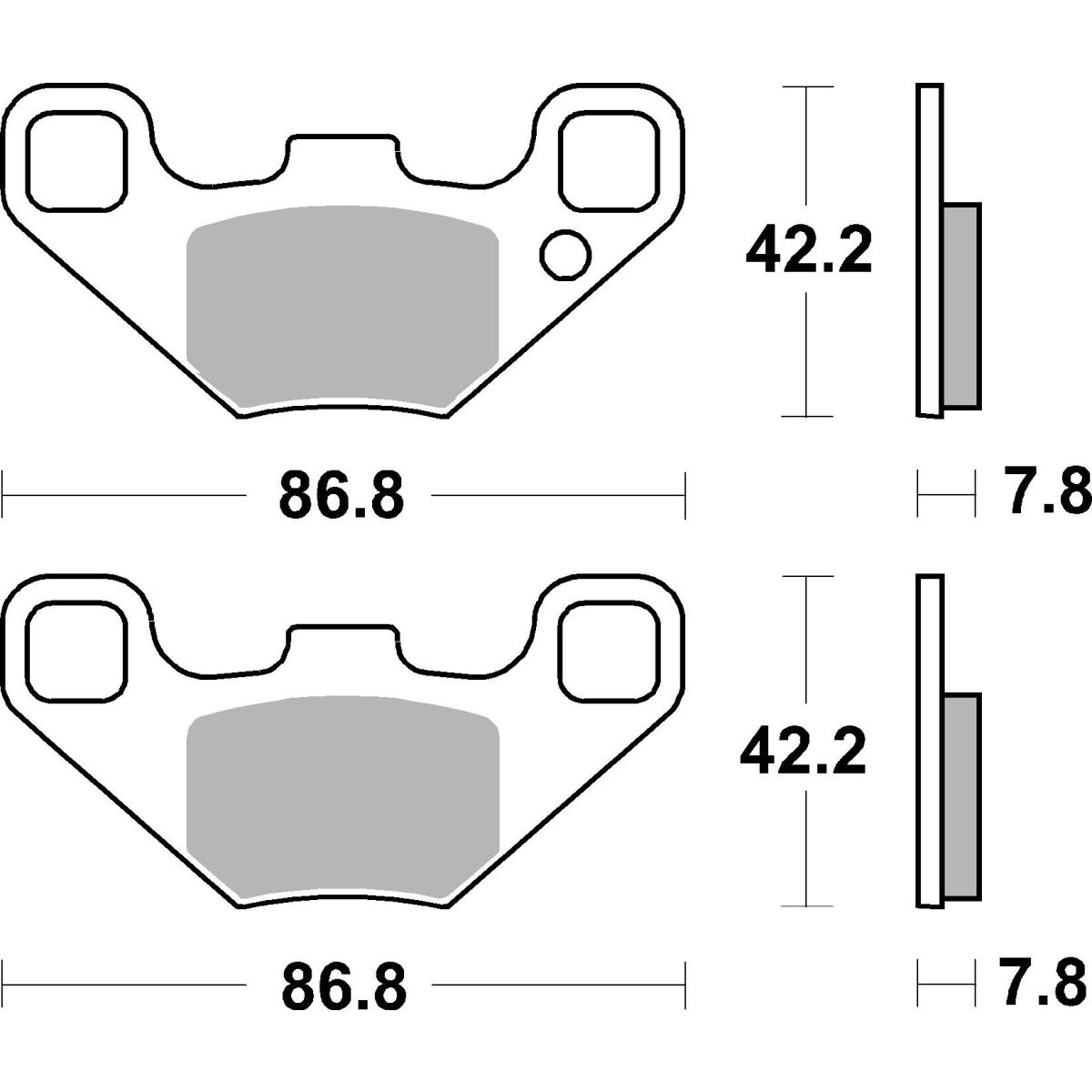 Plaquette de frein BREMBO 07PO12SD