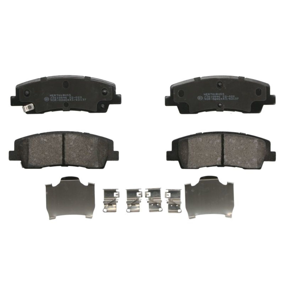 Bremsbelagsatz HERTH+BUSS JAKOPARTS J3610546, Hinten, Warnkontakt