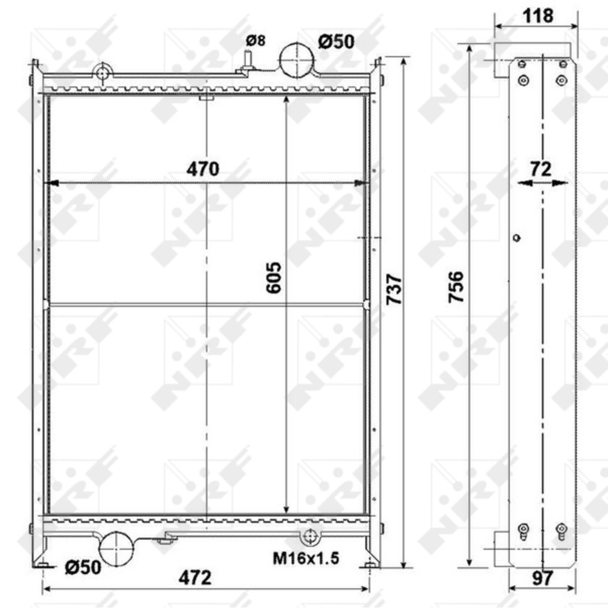 Nrf Radiator, Motorkoeling 504530