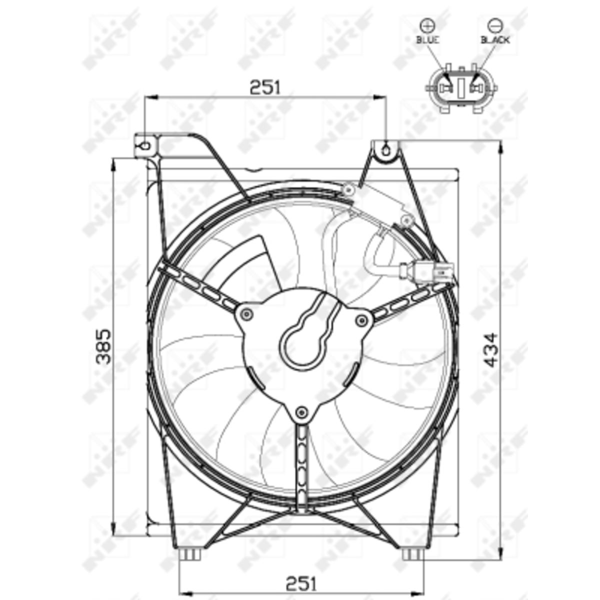 Nrf Ventilador, Refrigeración De Motor 47515