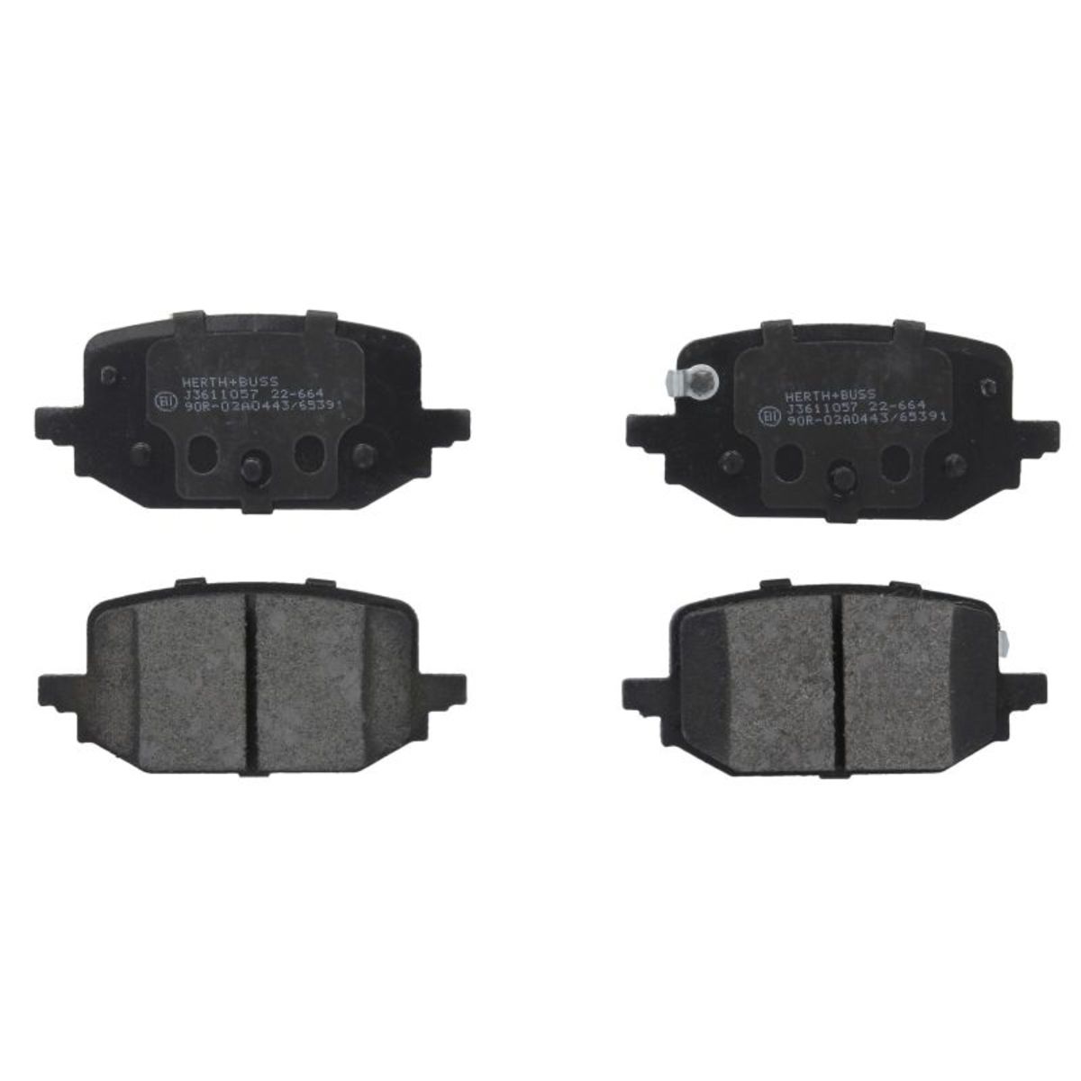 Bremsbelagsatz HERTH+BUSS JAKOPARTS J3611057, Hinten, Warnkontakt